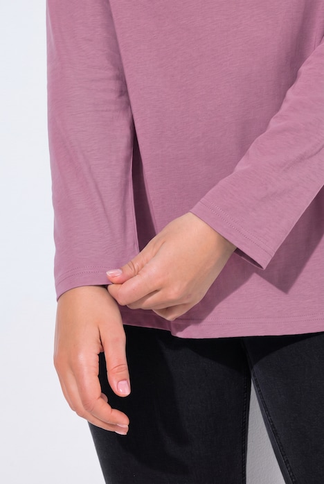 Shirt, Slim, V-Ausschnitt, Langarm