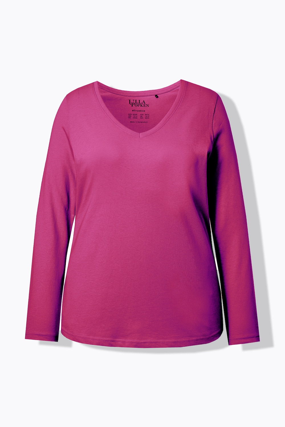 Stora storlekar Topp med smal passform, Dam, rosa, storlek: 62/64, Bomull, Ulla Popken