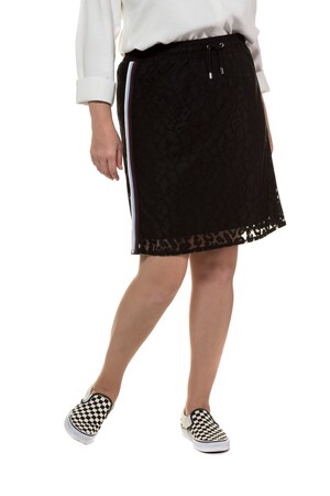 Studio Untold Ulla Popken Rok Galonstrepen Elastische Band Grote Maten studio untold kopen in de aanbieding