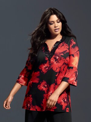 Ulla Popken Kaftan Pailletten 34 Statementmouwen Grote Maten ulla popken kopen in de aanbieding