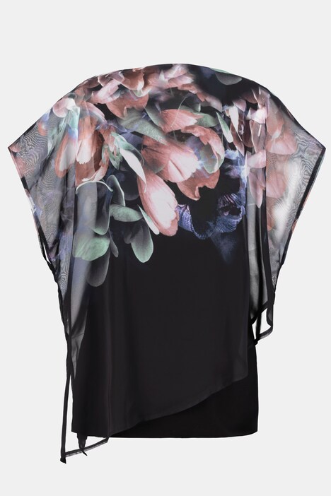 asymmetric chiffon top