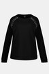 Sweatshirt, Glitzerstein-Nähte, Raglanärmel