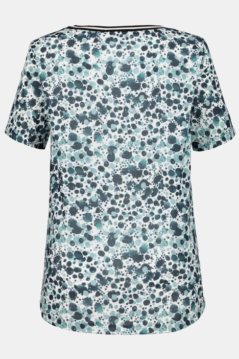 Gina Laura T-Shirt Musterverlauf Streifenbündchen mehrfarbig NEU 
