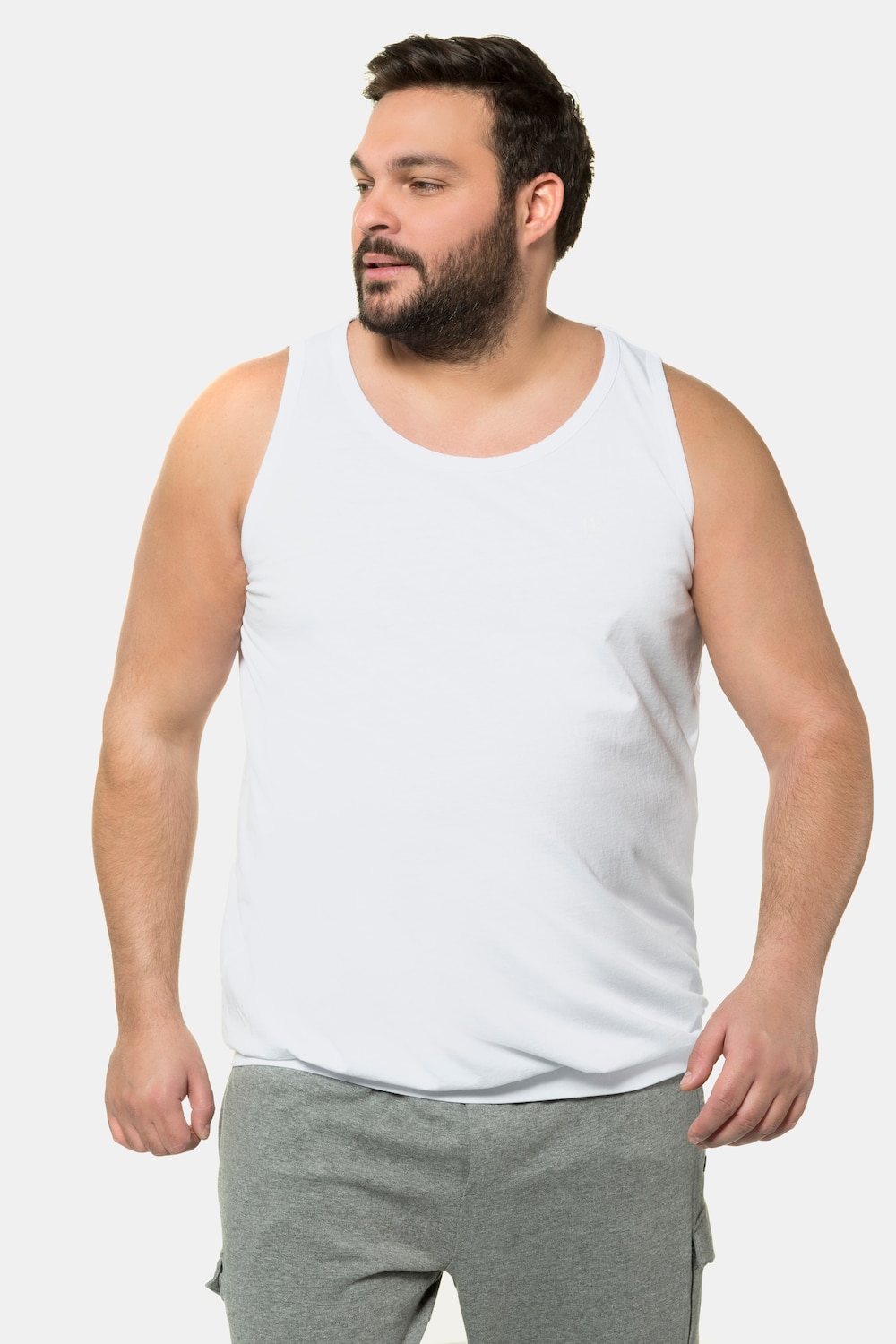 Grote Maten tanktop, Heren, wit, Maat: 5XL, Katoen, JP1880