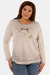 Sequin Stars Cold Dye Long Sleeve Cotton Knit Tee
