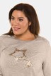 Sequin Stars Cold Dye Long Sleeve Cotton Knit Tee