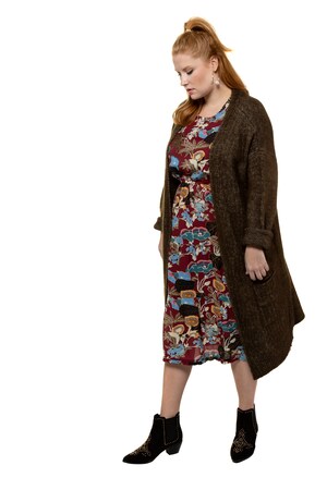 Studio Untold Ulla Popken Long Cardigan Grote Maten studio untold kopen in de aanbieding