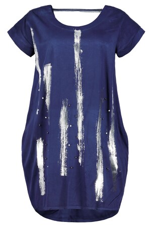 Ulla Popken Jurk Nonchalant Model Oversized Schouders Linnen Grote Maten ulla popken kopen in de aanbieding