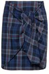 Trendy Plaid Faux Wrap Skirt