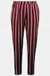 Soft Shimmering Stripe Elastic Waist Stretch Pants