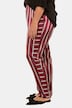 Soft Shimmering Stripe Elastic Waist Stretch Pants