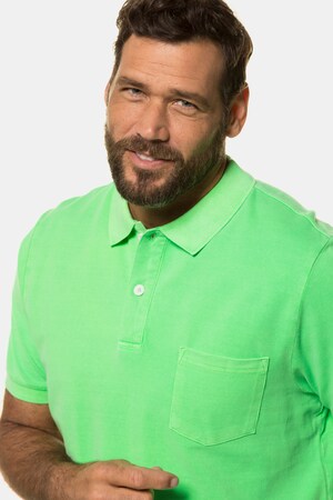 Duże rozmiary Koszulka polo, mężczyzna, neonowy zielony, rozmiar: L, bawełna, JP1880