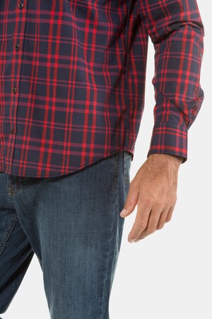 Duże rozmiary Koszula w kratkę, mężczyzna, pomidorowa, rozmiar: XXL, bawełna, JP1880