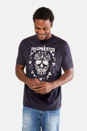 Ulla Popken T-Shirt, Dia de los Muertes, Halbarm - Große Größen