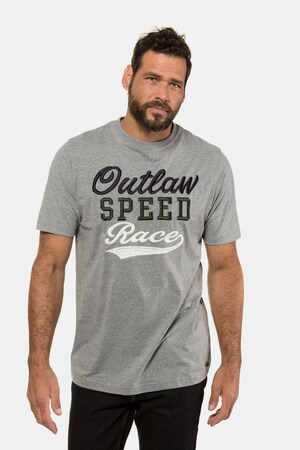 Ulla Popken T-Shirt, Stickerei-Statement, Halbarm - Große Größen