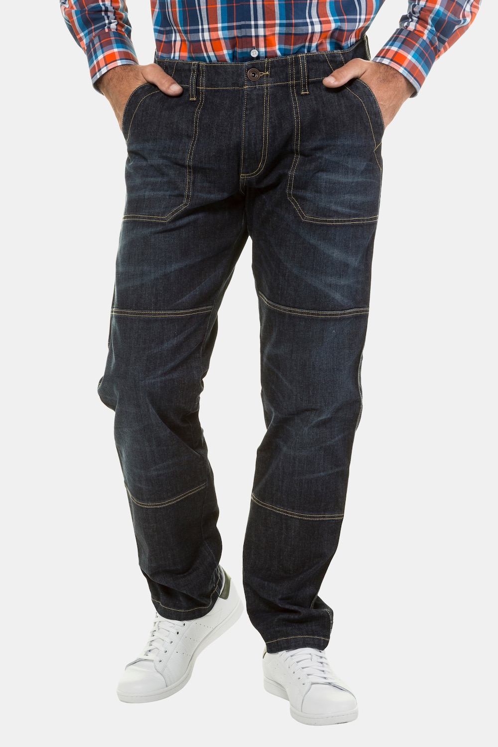 Grote Maten worker jeans, Heren, blauw, Maat: 26, Katoen, JP1880