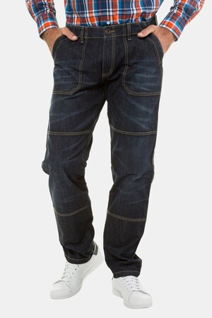 Ulla Popken Jeans, Worker-Form, Steppnähte, 4-Pocket, Loose Fit - Große Größen