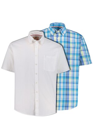 Jp1880 Ulla Popken Overhemd Met Korte Mouwen Set Van 2 Grote Maten jp1880 kopen in de aanbieding