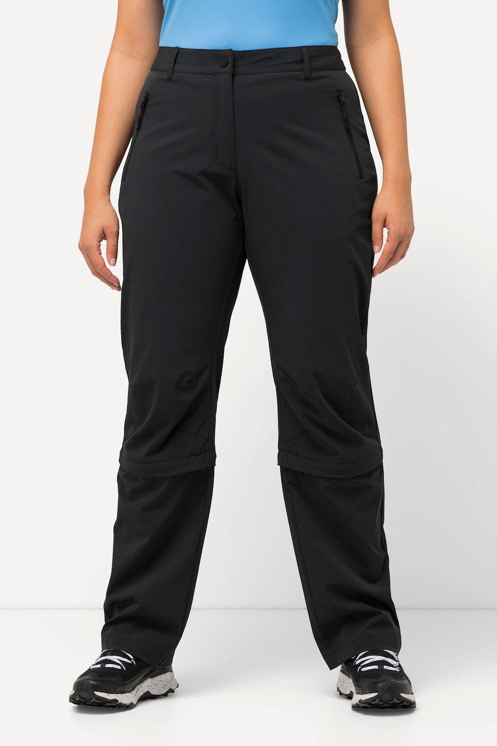 Große Größen Zipp-Off-Hose, Damen, schwarz, Größe: 66, Synthetische Fasern/Elasthan, Ulla Popken