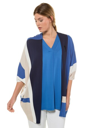 Ulla Popken Cardigan Open Model Oversized Schouders Sierspeldsluiting Grote Maten ulla popken kopen in de aanbieding