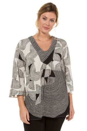 Ulla Popken Tuniek Hoekige Halslijn Rechte 34 Raglanmouwen Grote Maten ulla popken kopen in de aanbieding