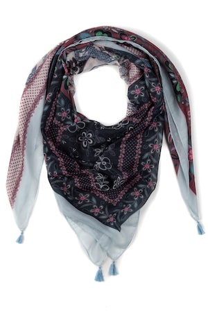 Ulla Popken Sjaal Carre Formaat Kwastjes Grote Maten ulla popken kopen in de aanbieding