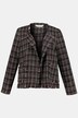 Blazer, Karo, Fransen, offene Form, Langarm