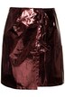 Wrap Look Metallic Skirt