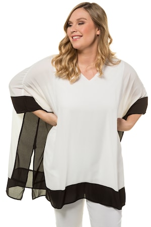 Ulla Popken Kaftan Extra Wijd V Hals Oversized Schouders Grote Maten ulla popken kopen in de aanbieding