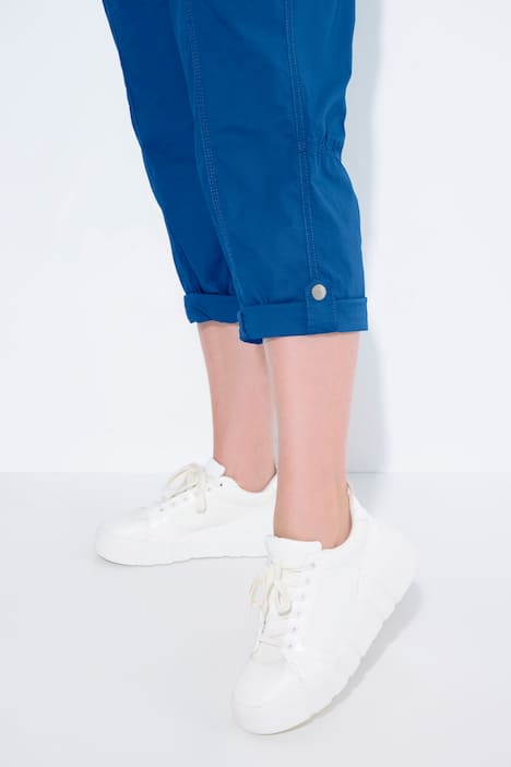 Pantalon cargo 7/8. Taille confortable, Attaches