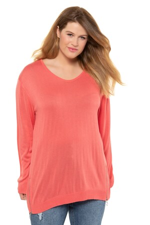 Ulla Popken Pullover Regular V Hals Lange Mouwen Grote Maten ulla popken kopen in de aanbieding