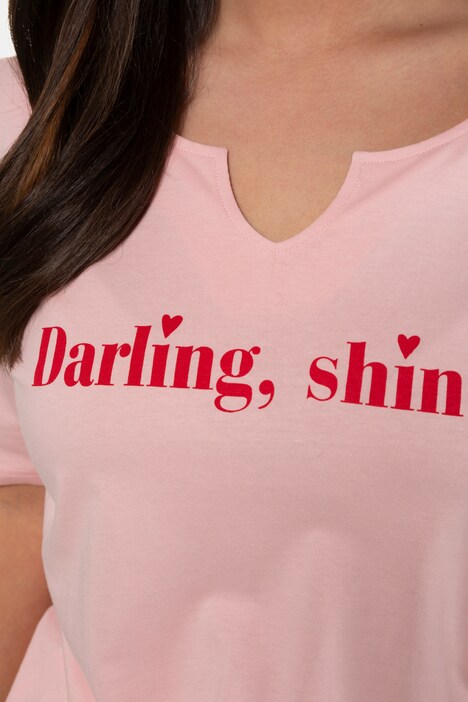 T-Shirt, Motiv DARLING SHINE, Classic, Tunikaausschnitt