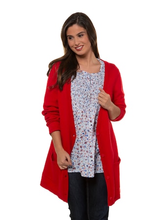 Ulla Popken Vest V Hals Langer Model 2 Zakken Grote Maten ulla popken kopen in de aanbieding