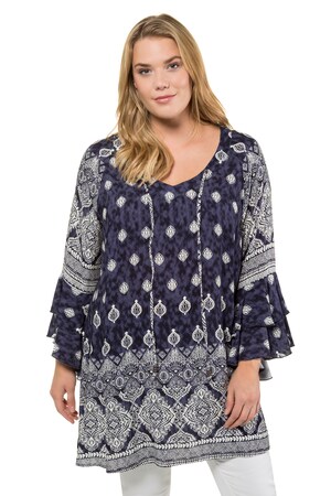 Ulla Popken Tuniek Lang Model Dubbele Volant Grote Maten ulla popken kopen in de aanbieding