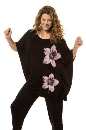 Ulla Popken Jurk Loungewear Brede Oversized Schouders Jersey Grote Maten ulla popken kopen in de aanbieding