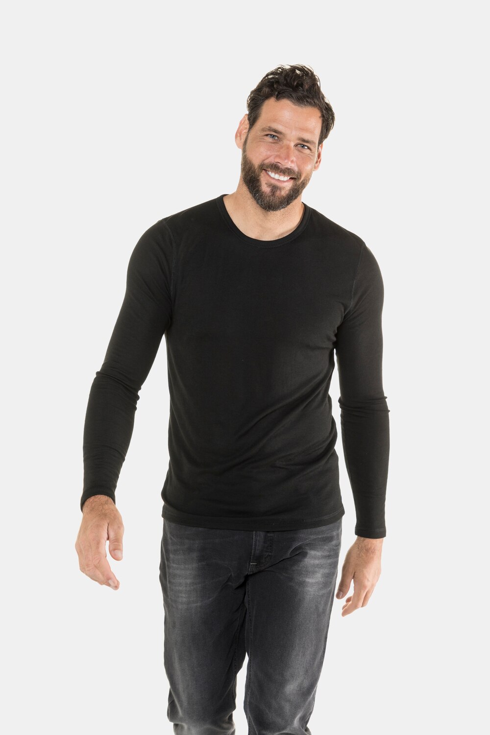 Grote Maten functioneel shirt, Heren, zwart, Maat: L, Polyester, JP1880