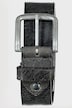 Ceinture en cuir#, boucle en métal, largeur 4 cm
