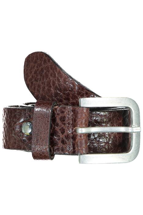 Kožený pásek, pravá kůže, kovová spona, 4 cm šířka