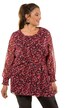 Chiffon Print Asymmetric Layered Tunic