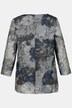Seidenbluse, Blütenmuster, Jerseyfutter, Langarm
