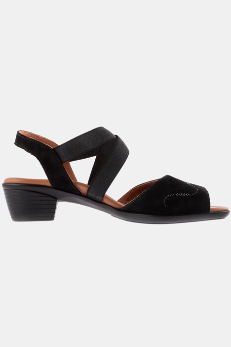 meadow elastic and leather sandal