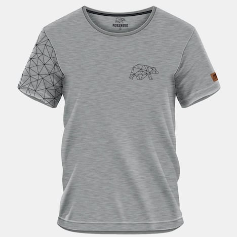 FORSBERG T-Shirt mit Brustlogo THYRISON hellgrau melange