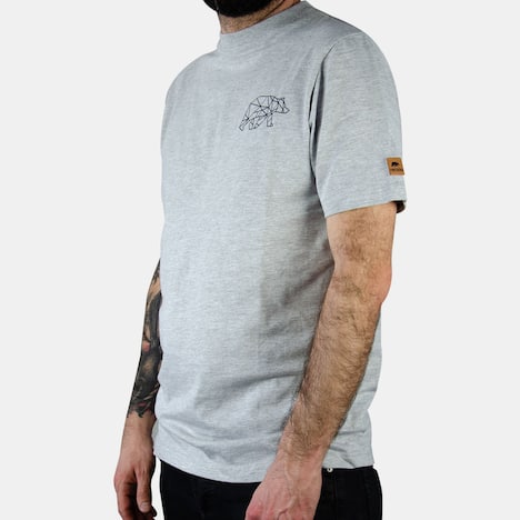 FORSBERG T-Shirt mit Brustlogo THYRISON hellgrau melange