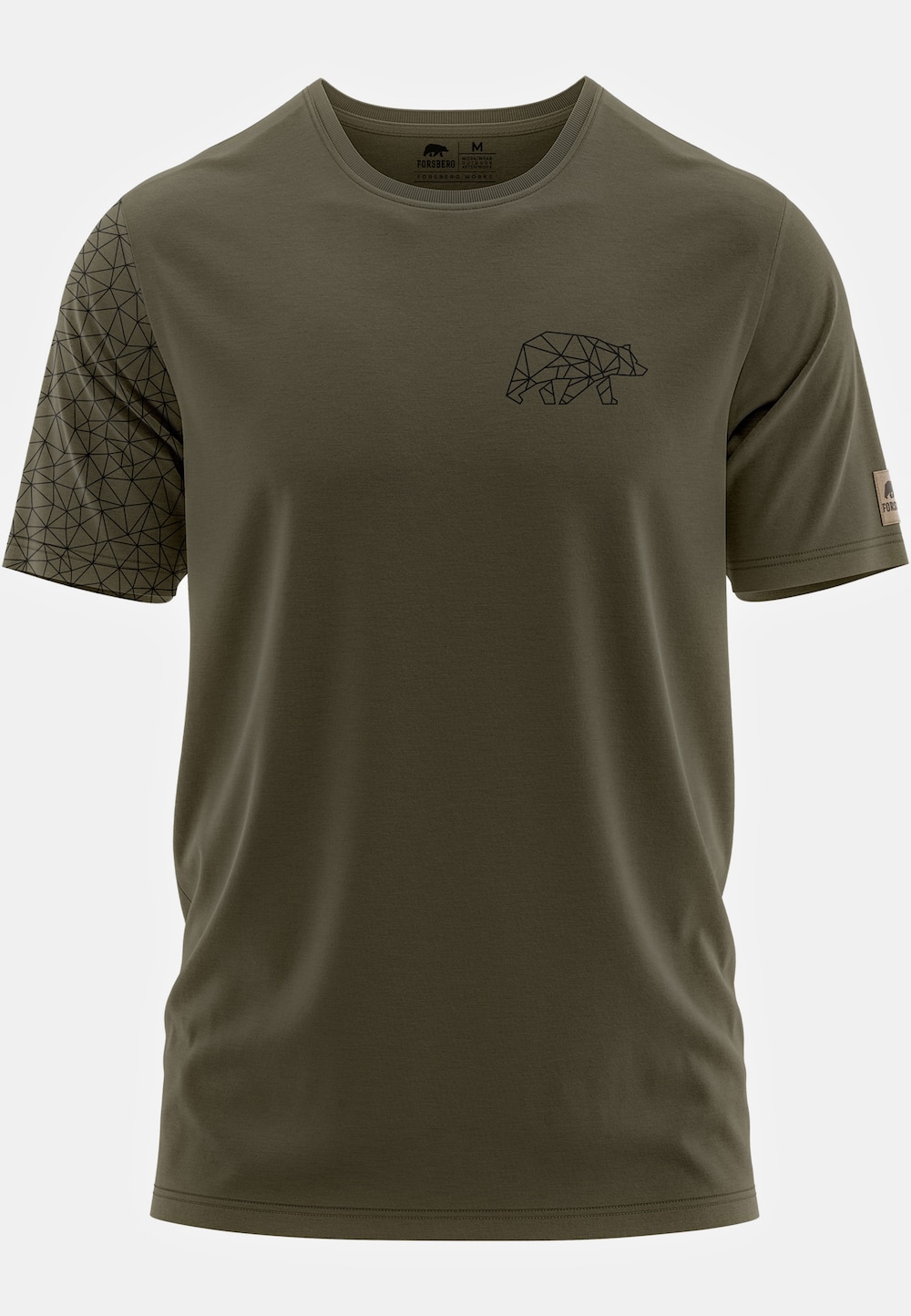 FORSBERG T-Shirt mit Brustlogo THYRISON hellgrau melange