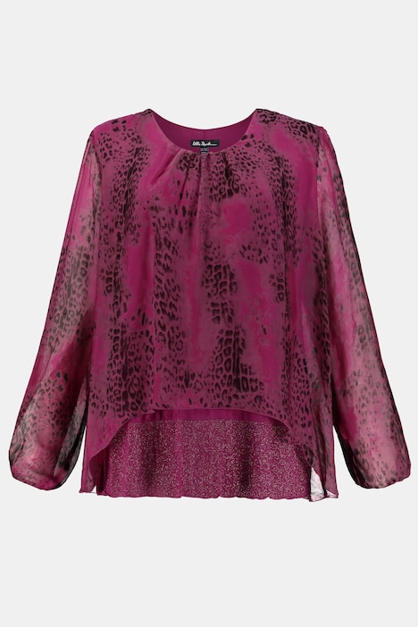 Tuniek, luipaarddessin, zijdemix, jersey top