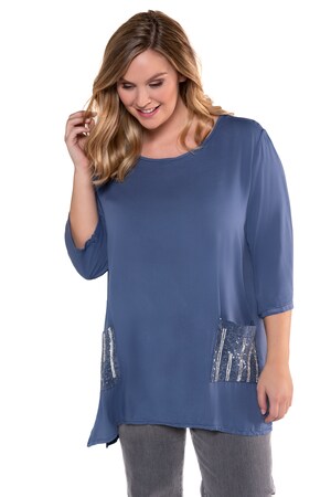 Ulla Popken Tuniek Oversized Pailletten Viscose 34 Mouwen Grote Maten ulla popken kopen in de aanbieding