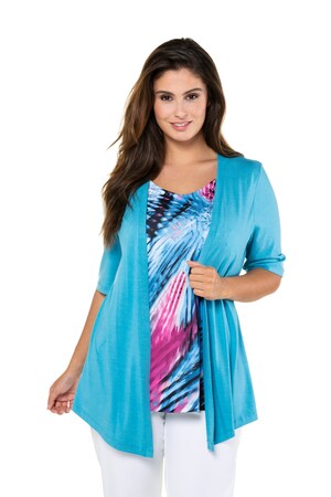 Ulla Popken Shirt 2 In 1 Siersteentjes Grafisch Dessin Grote Maten ulla popken kopen in de aanbieding