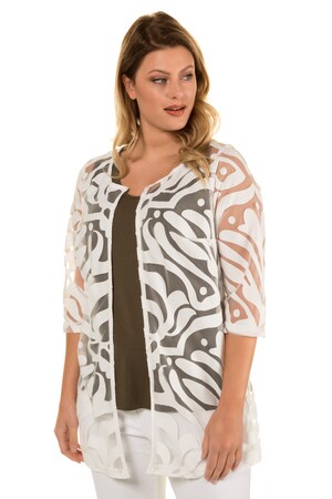 Ulla Popken Jasje Open Model Lang Devorant Kwaliteit 34 Mouwen Grote Maten ulla popken kopen in de aanbieding