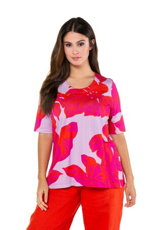Ulla Popken Shirt Afgeronde V Hals Zijsplitten Korte Mouwen Grote Maten ulla popken kopen in de aanbieding Ulla Popken Shirt Afgeronde V Hals Zijsplitten Korte Mouwen Grote Maten ulla popken kopen in de aanbieding