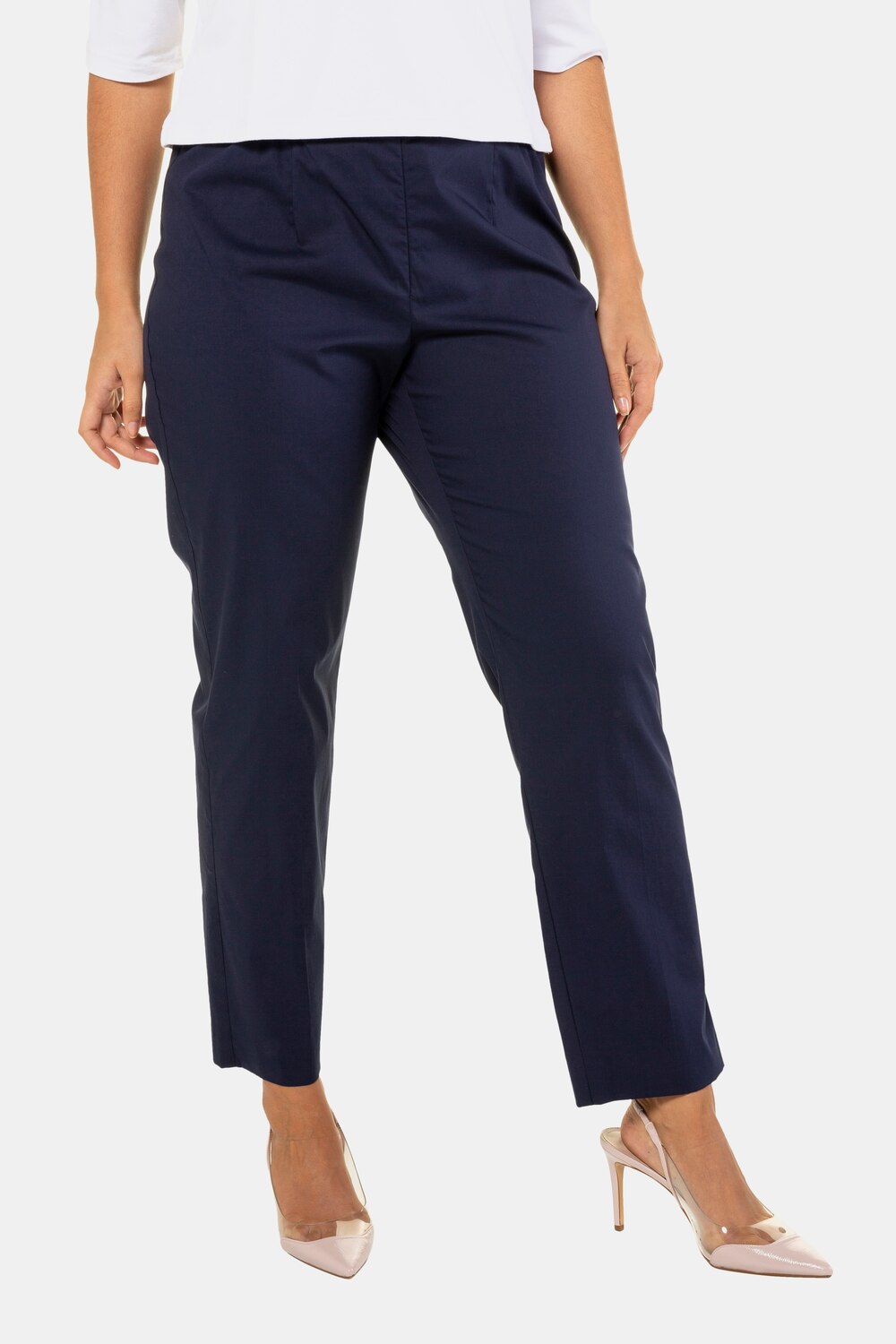 Grote Maten Broek, Dames, blauw, Maat: 52, Katoen/Synthetische vezels, Ulla Popken Grote Maten Broek, Dames, blauw, Maat: 52, Katoen/Synthetische vezels, Ulla Popken